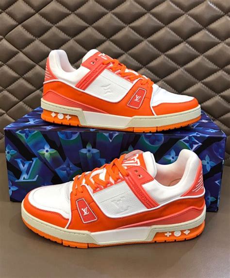 orange lv sneakers|orange louis vuitton sneakers.